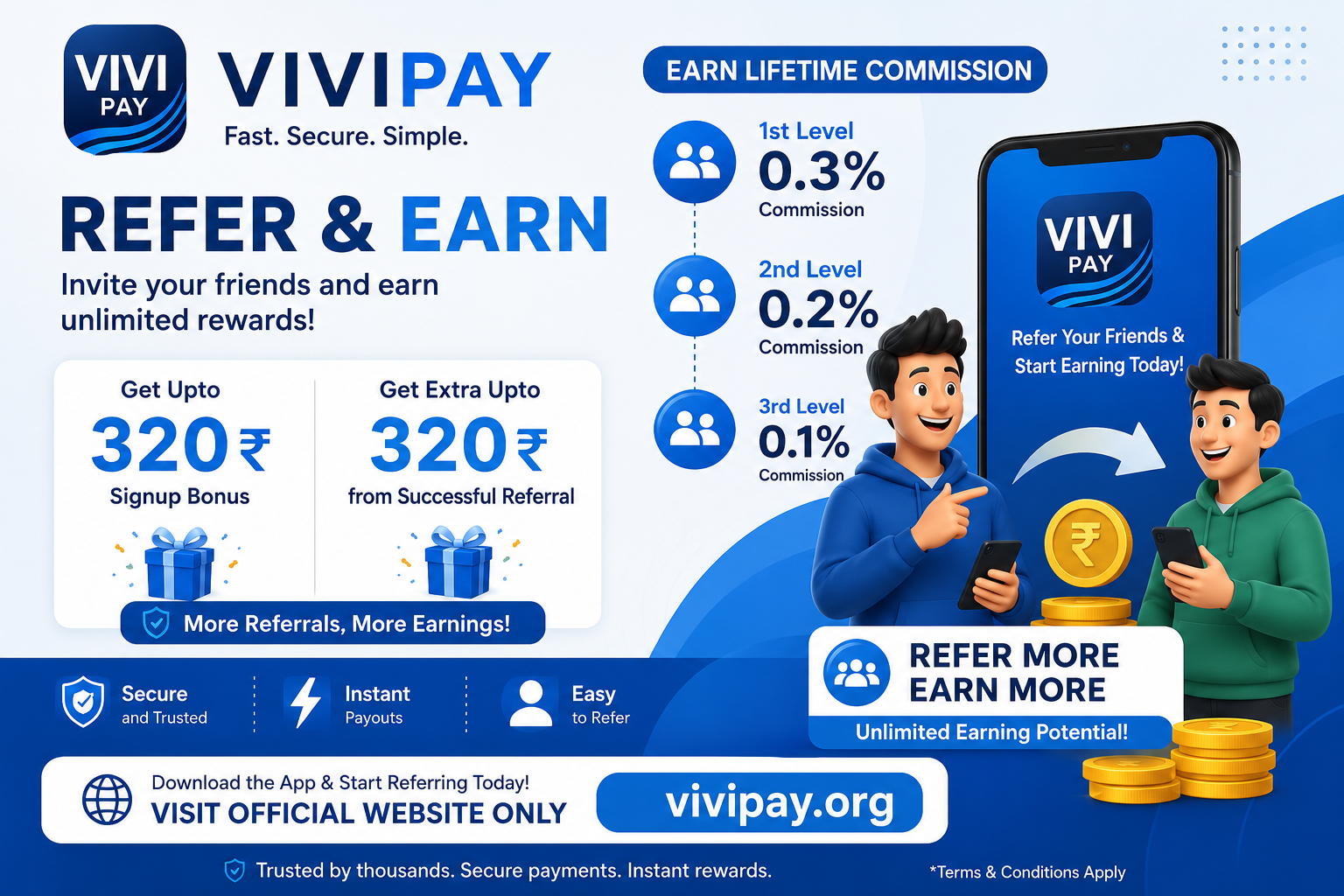 Vivi Pay Official Referral Program – Invite Friends and Earn Lifetime Commission Rewards